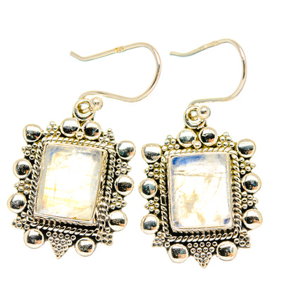Rainbow Moonstone Earrings handcrafted by Ana Silver Co - EARR429535 - Photo 2