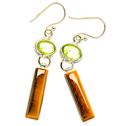 Tiger Eye Earrings handcrafted by Ana Silver Co - EARR429538 - Photo 2