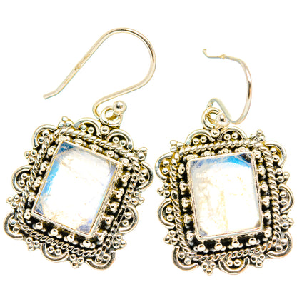 Rainbow Moonstone Earrings handcrafted by Ana Silver Co - EARR429539 - Photo 2