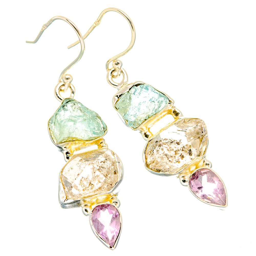 Herkimer Diamond Earrings handcrafted by Ana Silver Co - EARR429547 - Photo 2