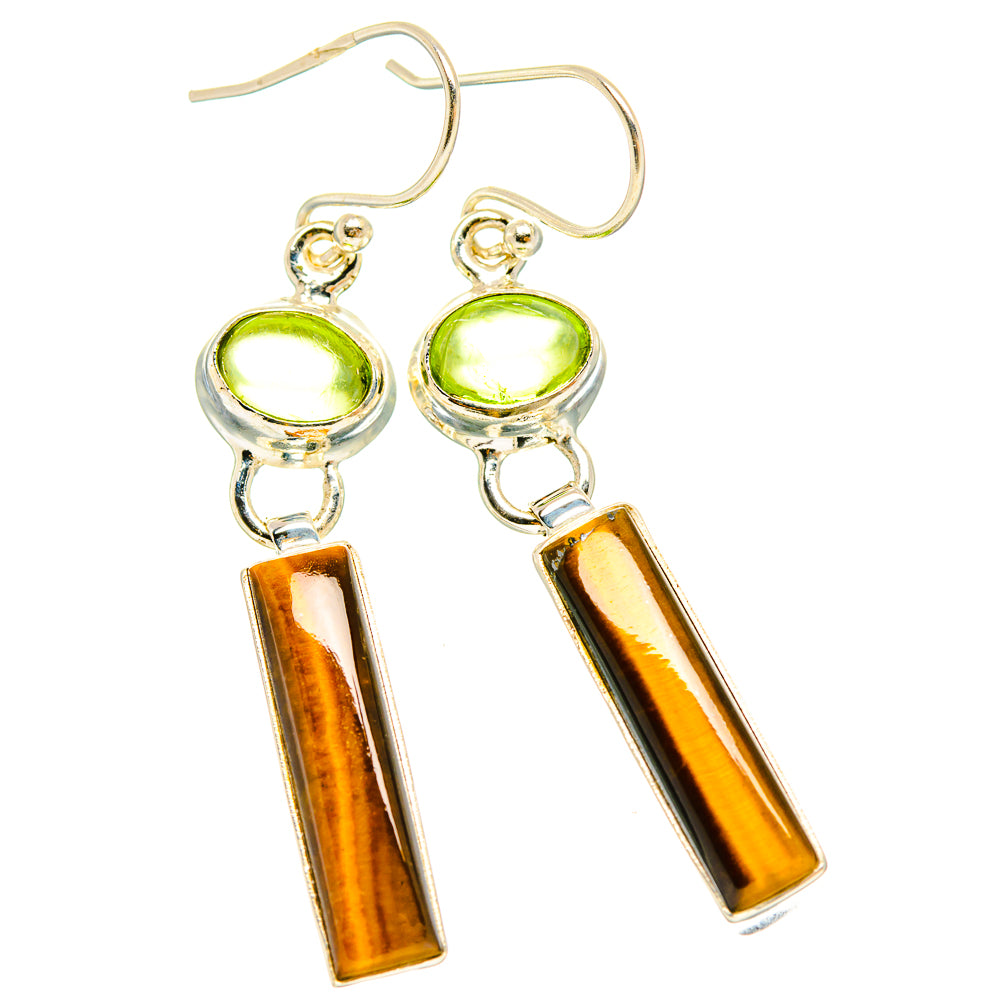 Tiger Eye Earrings handcrafted by Ana Silver Co - EARR429550 - Photo 2