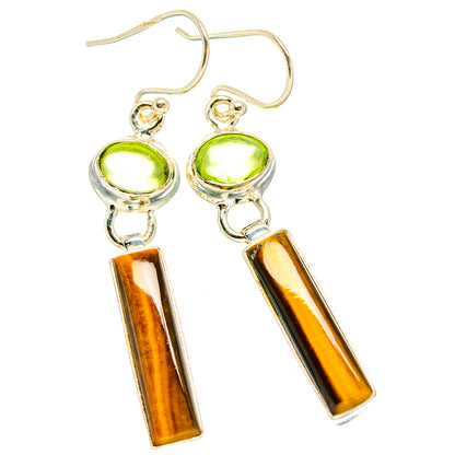 Tiger Eye Earrings handcrafted by Ana Silver Co - EARR429550 - Photo 2