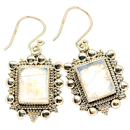 Rainbow Moonstone Earrings handcrafted by Ana Silver Co - EARR429551 - Photo 2