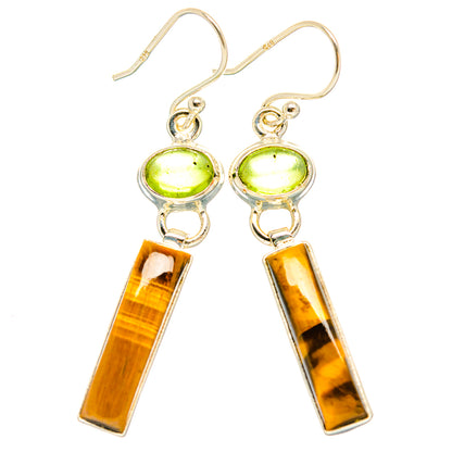Tiger Eye Earrings handcrafted by Ana Silver Co - EARR429556 - Photo 2