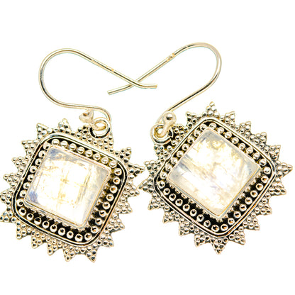 Rainbow Moonstone Earrings handcrafted by Ana Silver Co - EARR429558 - Photo 2