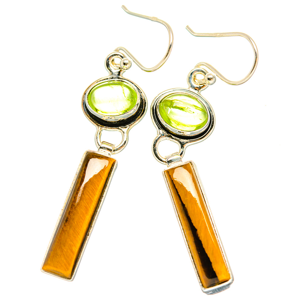 Tiger Eye Earrings handcrafted by Ana Silver Co - EARR429559 - Photo 2