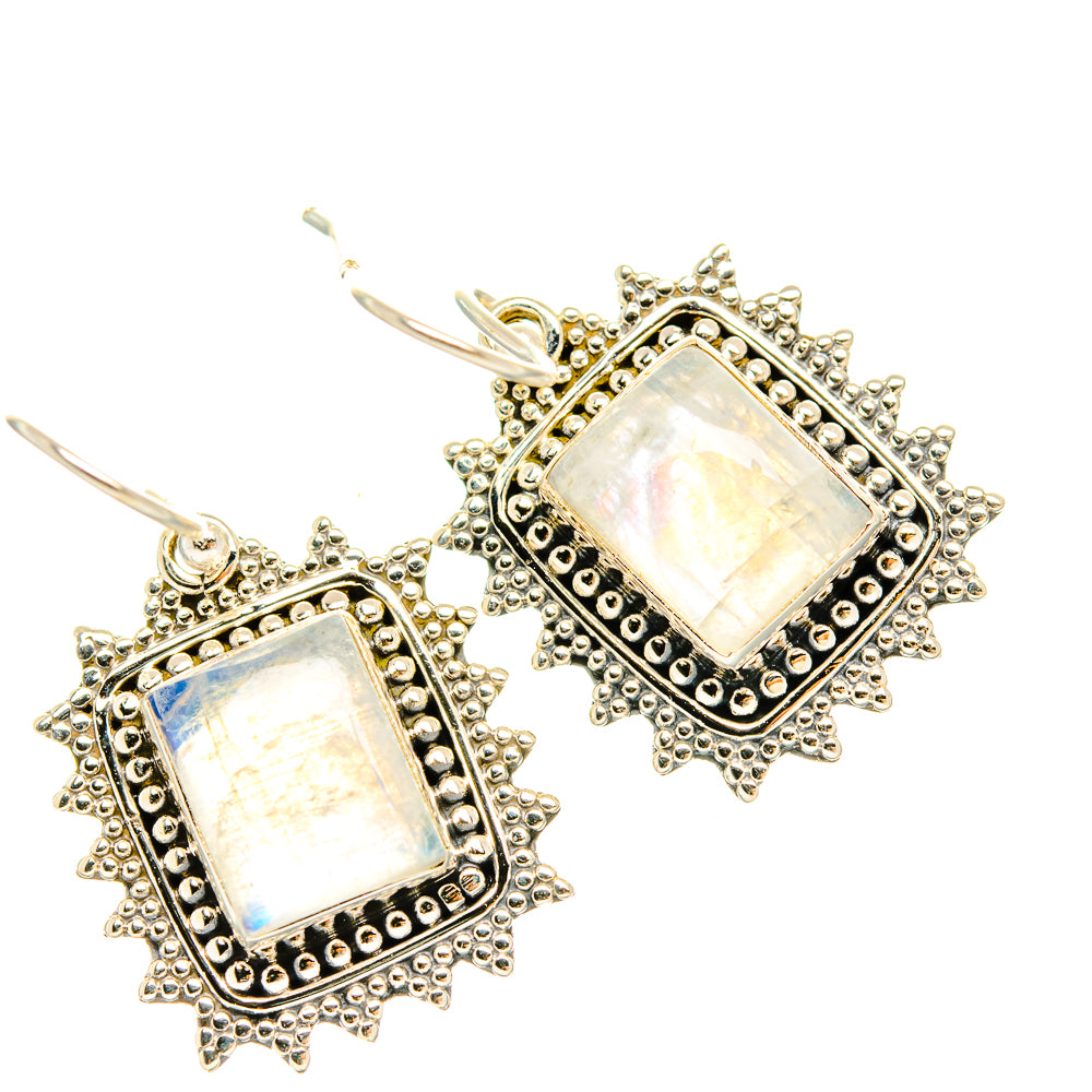 Rainbow Moonstone Earrings handcrafted by Ana Silver Co - EARR429566 - Photo 2