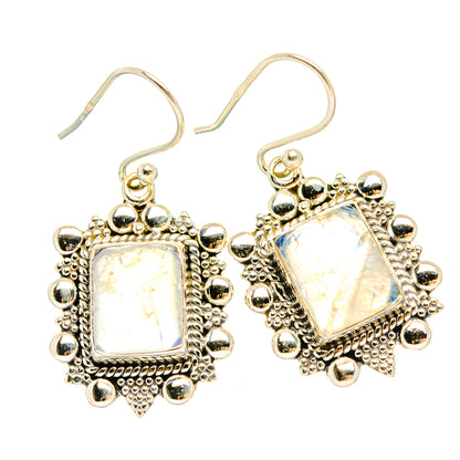 Rainbow Moonstone Earrings handcrafted by Ana Silver Co - EARR429567 - Photo 2