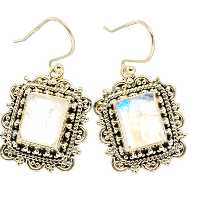 Rainbow Moonstone Earrings handcrafted by Ana Silver Co - EARR429568 - Photo 2