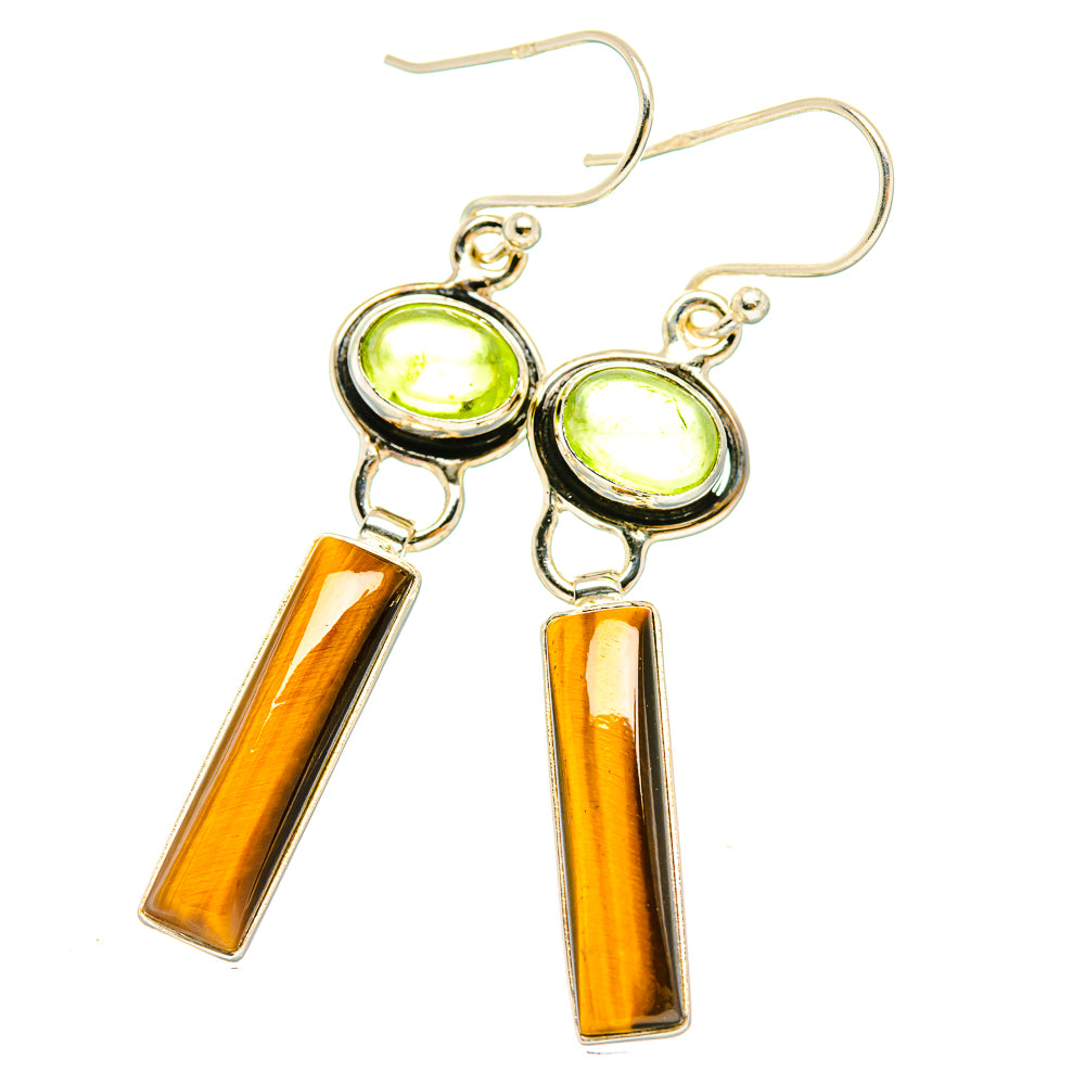 Tiger Eye Earrings handcrafted by Ana Silver Co - EARR429570 - Photo 2