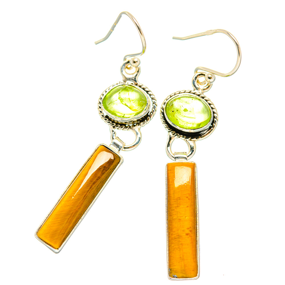 Tiger Eye Earrings handcrafted by Ana Silver Co - EARR429578 - Photo 2