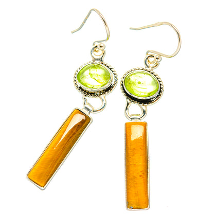 Tiger Eye Earrings handcrafted by Ana Silver Co - EARR429578 - Photo 2
