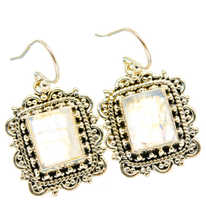 Rainbow Moonstone Earrings handcrafted by Ana Silver Co - EARR429581 - Photo 2