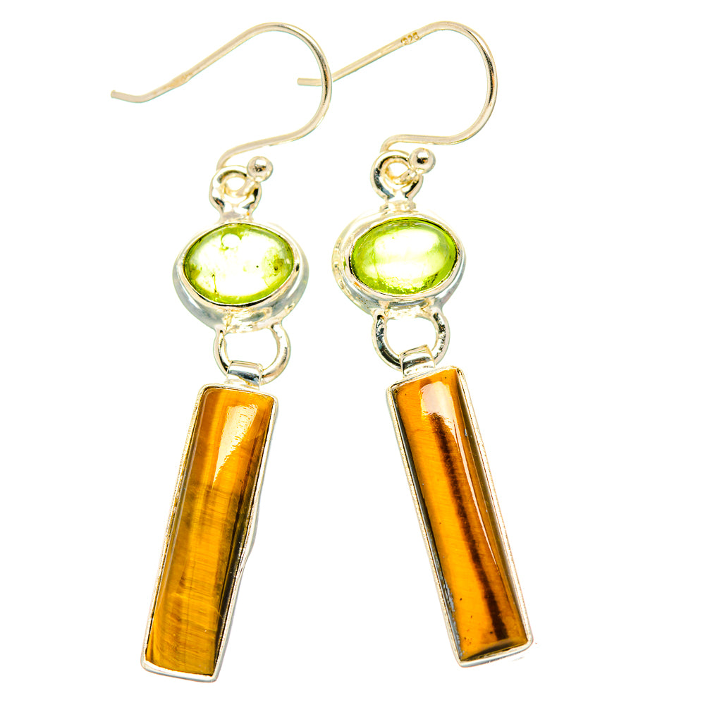 Tiger Eye Earrings handcrafted by Ana Silver Co - EARR429582 - Photo 2