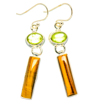 Tiger Eye Earrings handcrafted by Ana Silver Co - EARR429582 - Photo 2