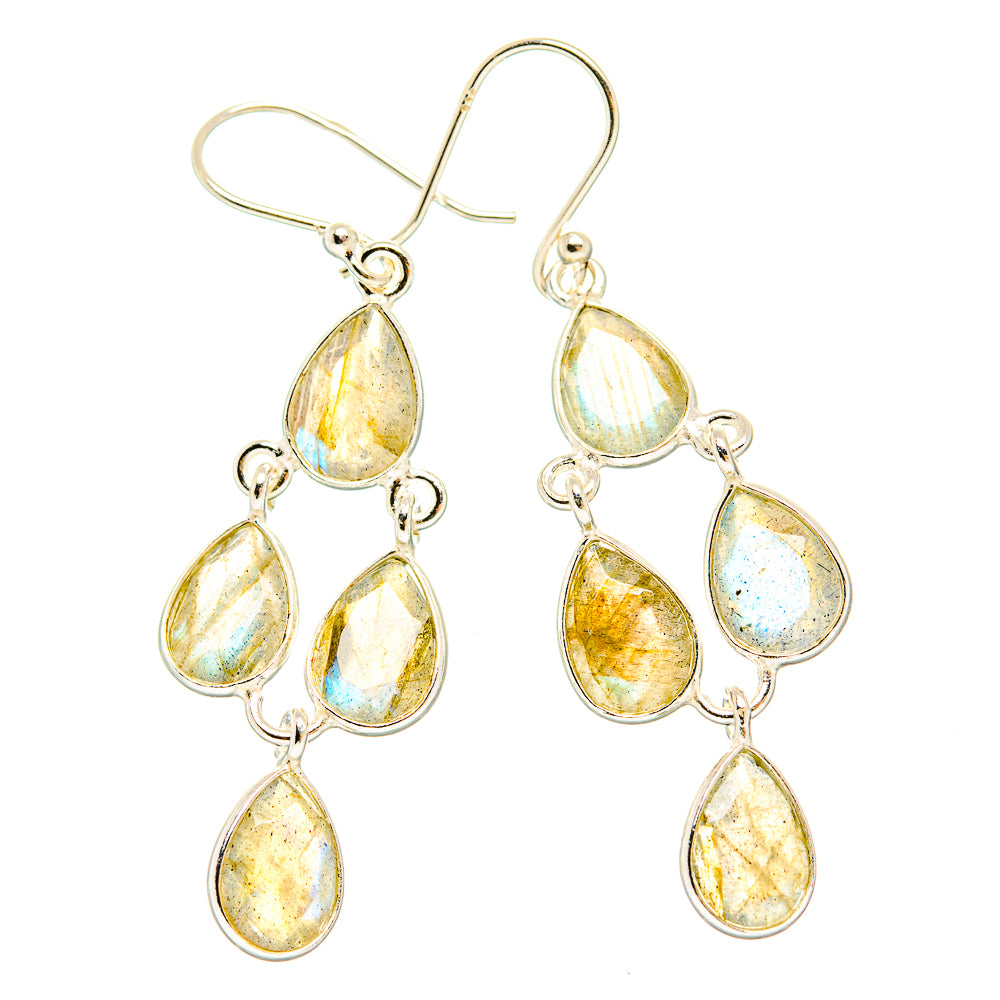 Labradorite Earrings handcrafted by Ana Silver Co - EARR429583 - Photo 2