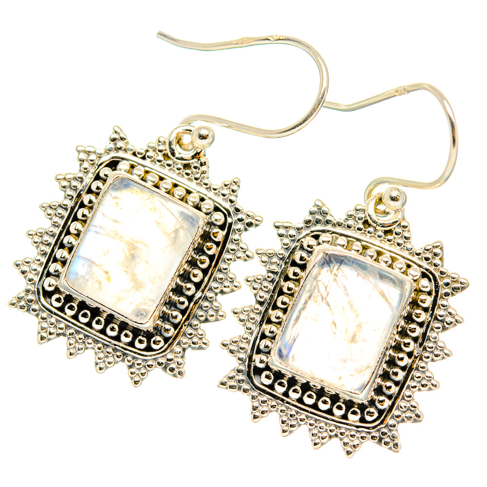 Rainbow Moonstone Earrings handcrafted by Ana Silver Co - EARR429588 - Photo 2