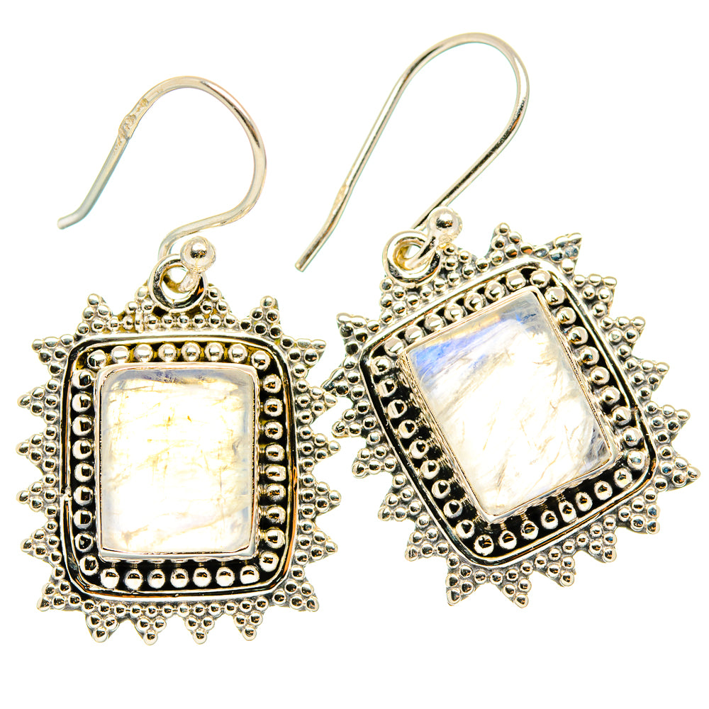 Rainbow Moonstone Earrings handcrafted by Ana Silver Co - EARR429594 - Photo 2