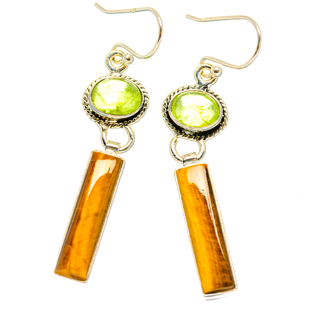 Tiger Eye Earrings handcrafted by Ana Silver Co - EARR429596 - Photo 2