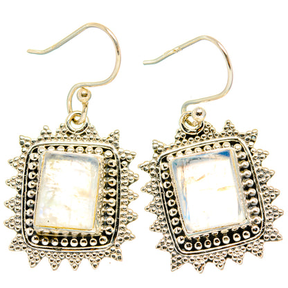 Rainbow Moonstone Earrings handcrafted by Ana Silver Co - EARR429599 - Photo 2