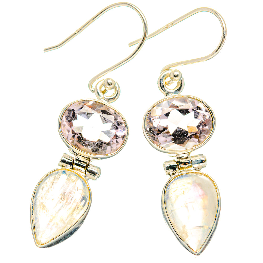 Rainbow Moonstone Earrings handcrafted by Ana Silver Co - EARR429615 - Photo 2