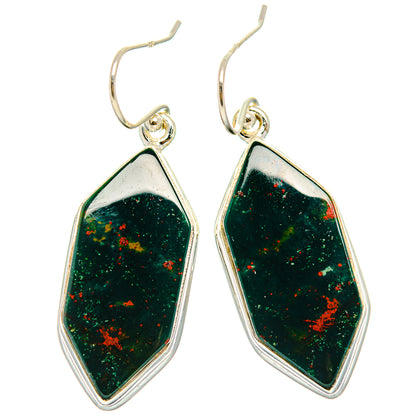 Bloodstone Earrings handcrafted by Ana Silver Co - EARR429618 - Photo 2