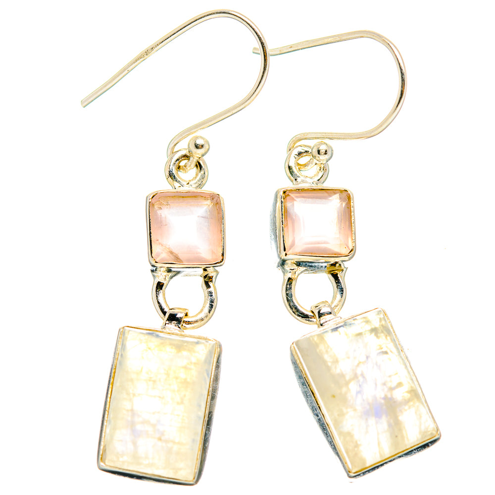 Rainbow Moonstone Earrings handcrafted by Ana Silver Co - EARR429622 - Photo 2