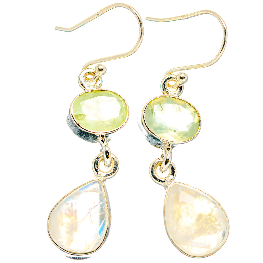 Rainbow Moonstone Earrings handcrafted by Ana Silver Co - EARR429625 - Photo 2