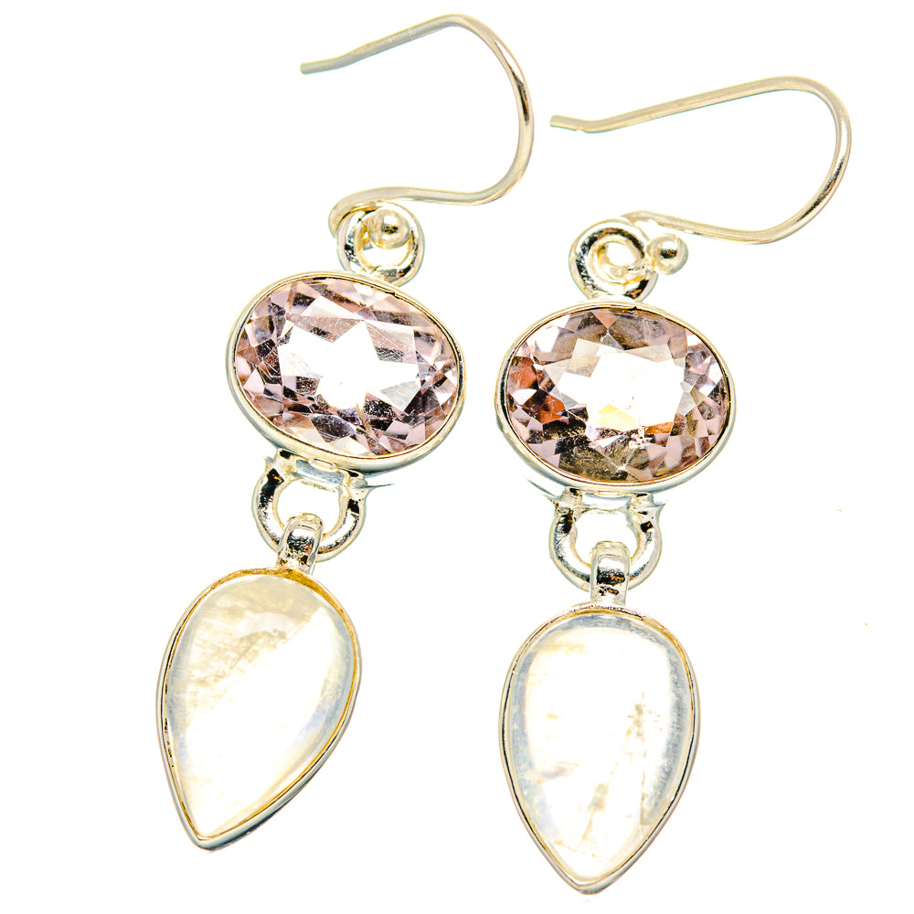 Rainbow Moonstone Earrings handcrafted by Ana Silver Co - EARR429626 - Photo 2