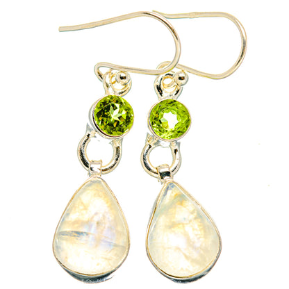 Rainbow Moonstone Earrings handcrafted by Ana Silver Co - EARR429628 - Photo 2