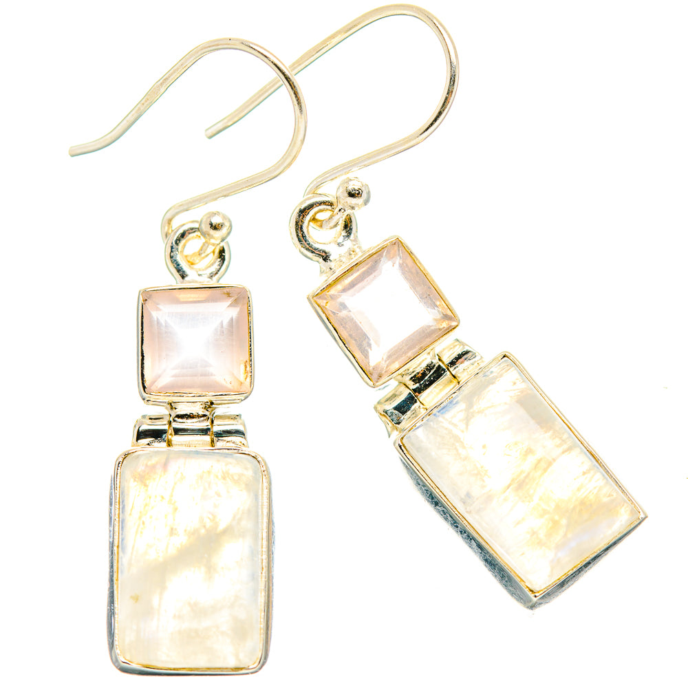 Rainbow Moonstone Earrings handcrafted by Ana Silver Co - EARR429630 - Photo 2
