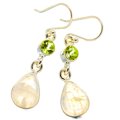 Rainbow Moonstone Earrings handcrafted by Ana Silver Co - EARR429634 - Photo 2