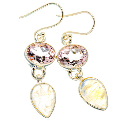 Rainbow Moonstone Earrings handcrafted by Ana Silver Co - EARR429637 - Photo 2
