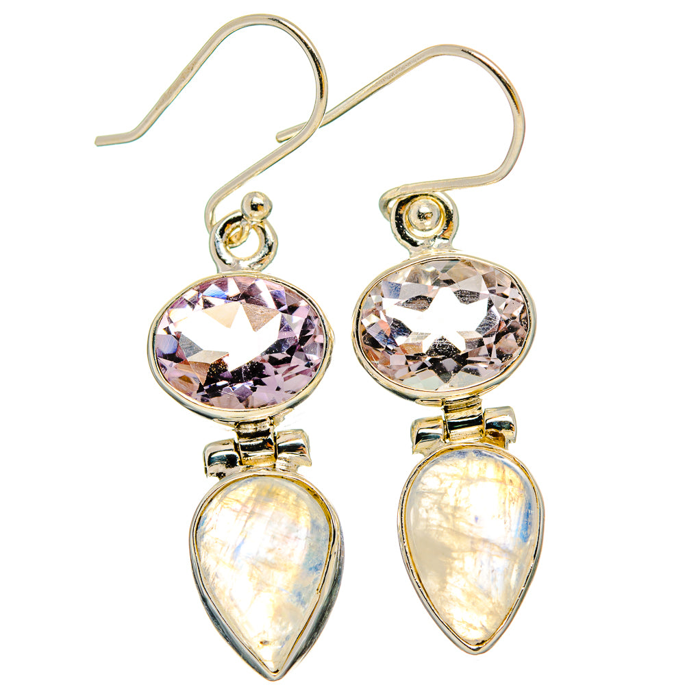 Rainbow Moonstone Earrings handcrafted by Ana Silver Co - EARR429662 - Photo 2