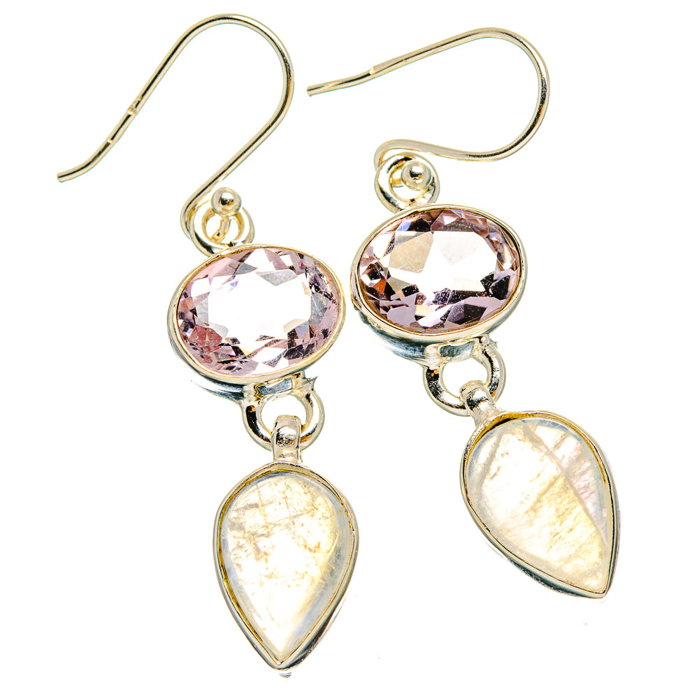 Rainbow Moonstone Earrings handcrafted by Ana Silver Co - EARR429665 - Photo 2