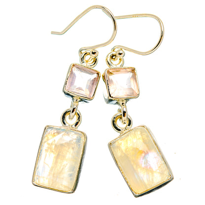 Rainbow Moonstone Earrings handcrafted by Ana Silver Co - EARR429668 - Photo 2