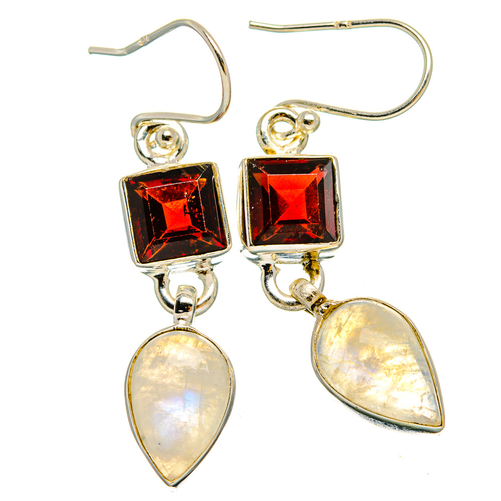 Rainbow Moonstone Earrings handcrafted by Ana Silver Co - EARR429669 - Photo 2