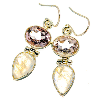 Rainbow Moonstone Earrings handcrafted by Ana Silver Co - EARR429673 - Photo 2