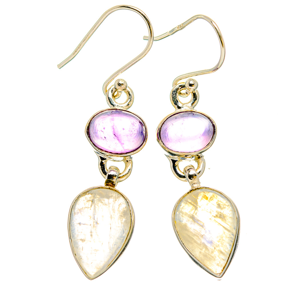 Rainbow Moonstone Earrings handcrafted by Ana Silver Co - EARR429682 - Photo 2