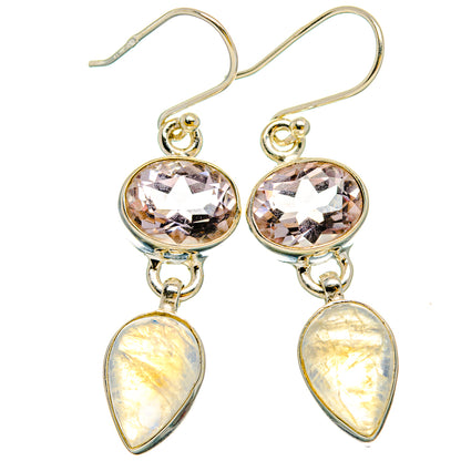 Rainbow Moonstone Earrings handcrafted by Ana Silver Co - EARR429686 - Photo 2