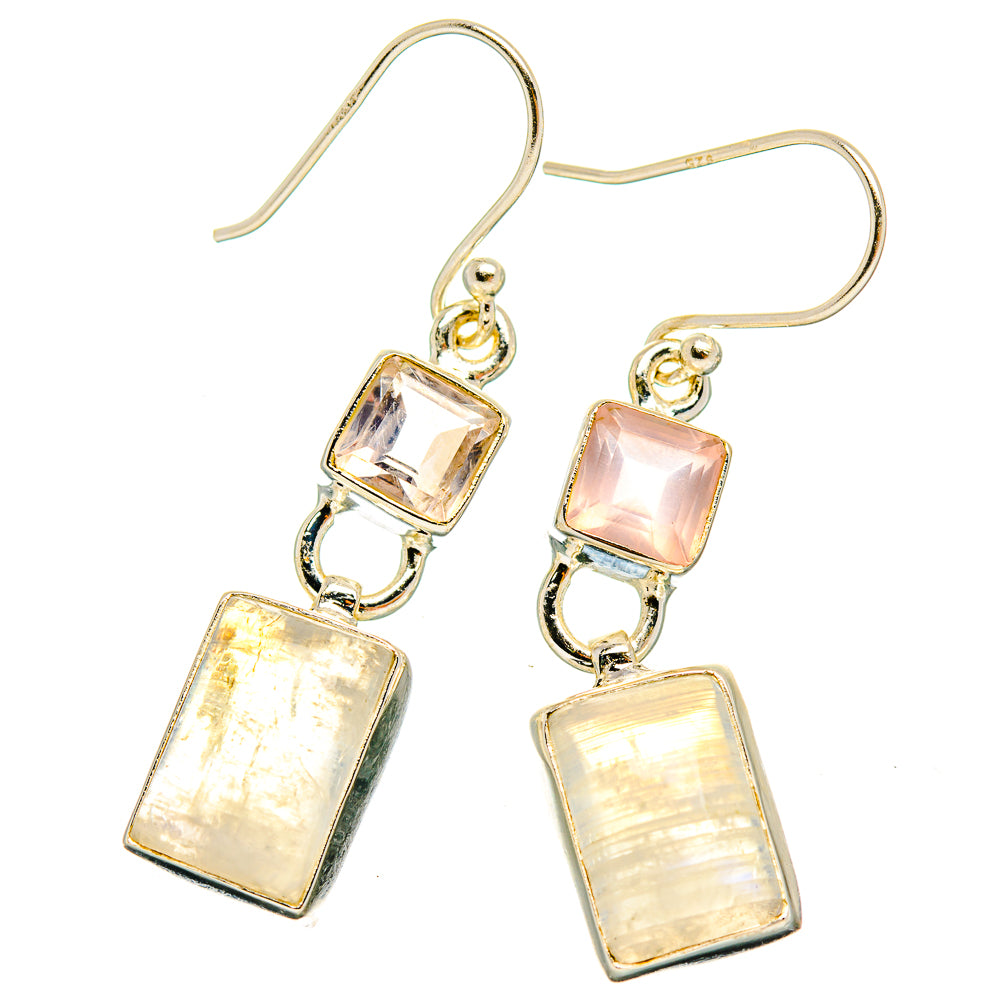 Rainbow Moonstone Earrings handcrafted by Ana Silver Co - EARR429692 - Photo 2