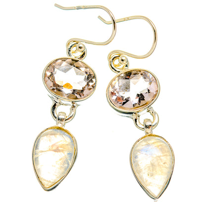 Rainbow Moonstone Earrings handcrafted by Ana Silver Co - EARR429699 - Photo 2