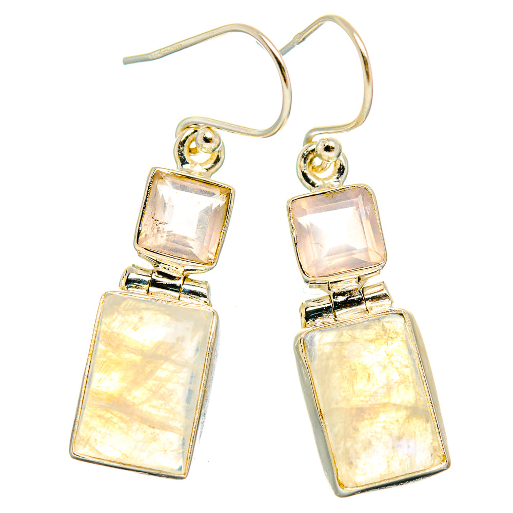 Rainbow Moonstone Earrings handcrafted by Ana Silver Co - EARR429701 - Photo 2