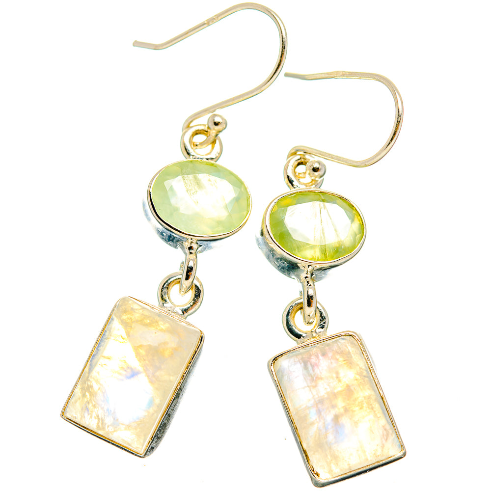 Rainbow Moonstone Earrings handcrafted by Ana Silver Co - EARR429707 - Photo 2