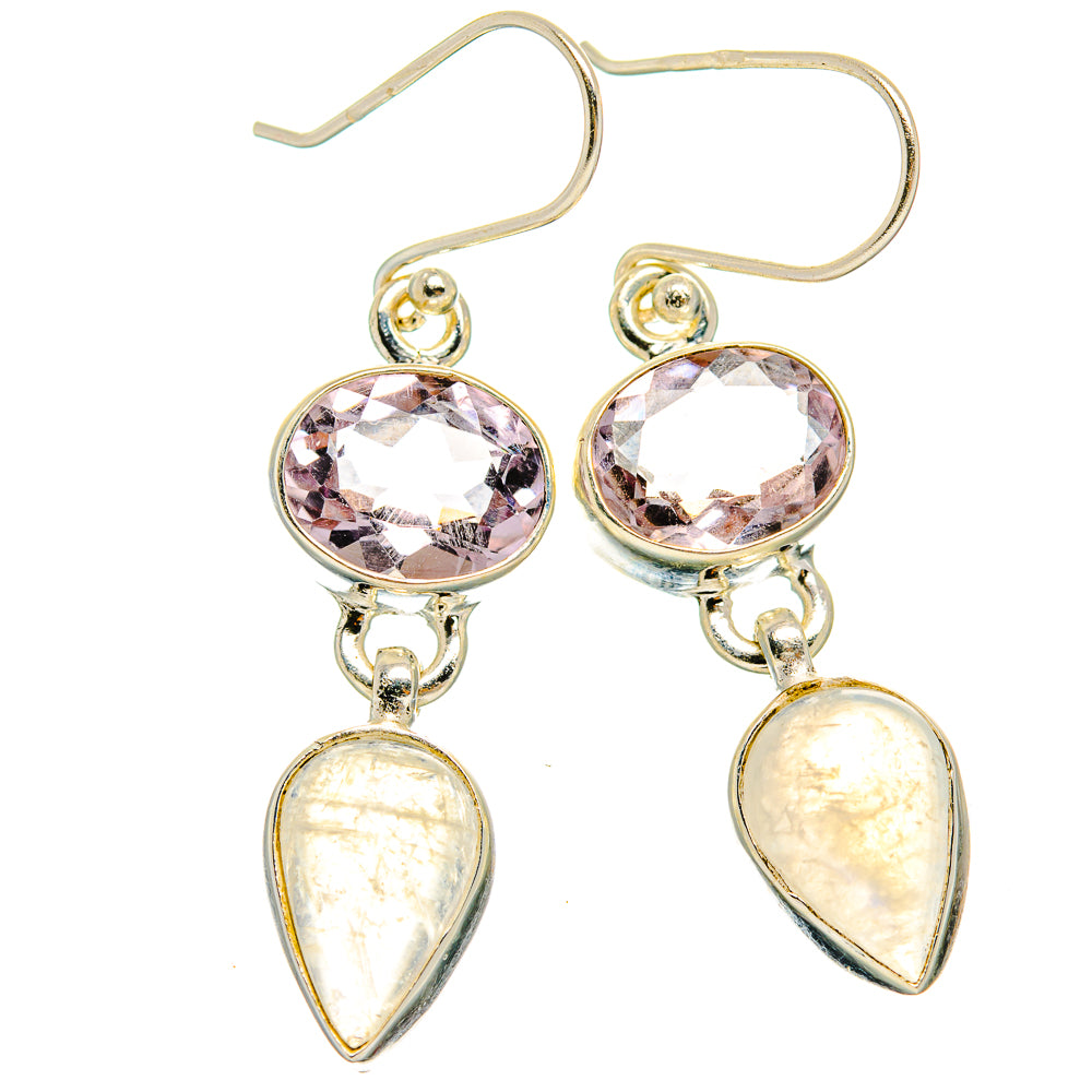 Rainbow Moonstone Earrings handcrafted by Ana Silver Co - EARR429712 - Photo 2