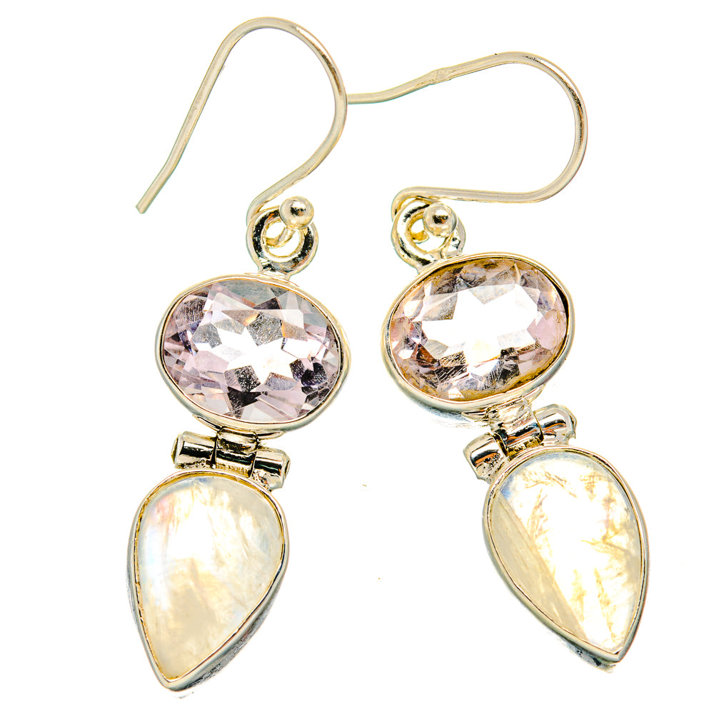 Rainbow Moonstone Earrings handcrafted by Ana Silver Co - EARR429715 - Photo 2