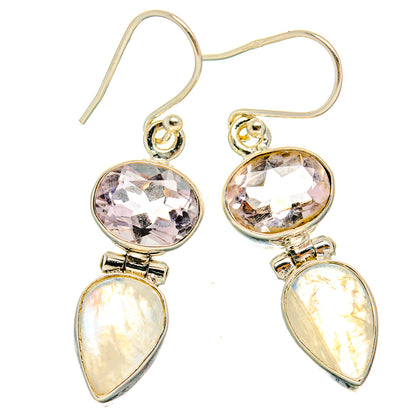 Rainbow Moonstone Earrings handcrafted by Ana Silver Co - EARR429715 - Photo 2