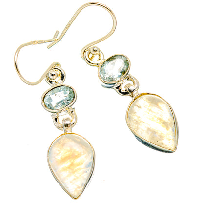 Rainbow Moonstone Earrings handcrafted by Ana Silver Co - EARR429716 - Photo 2