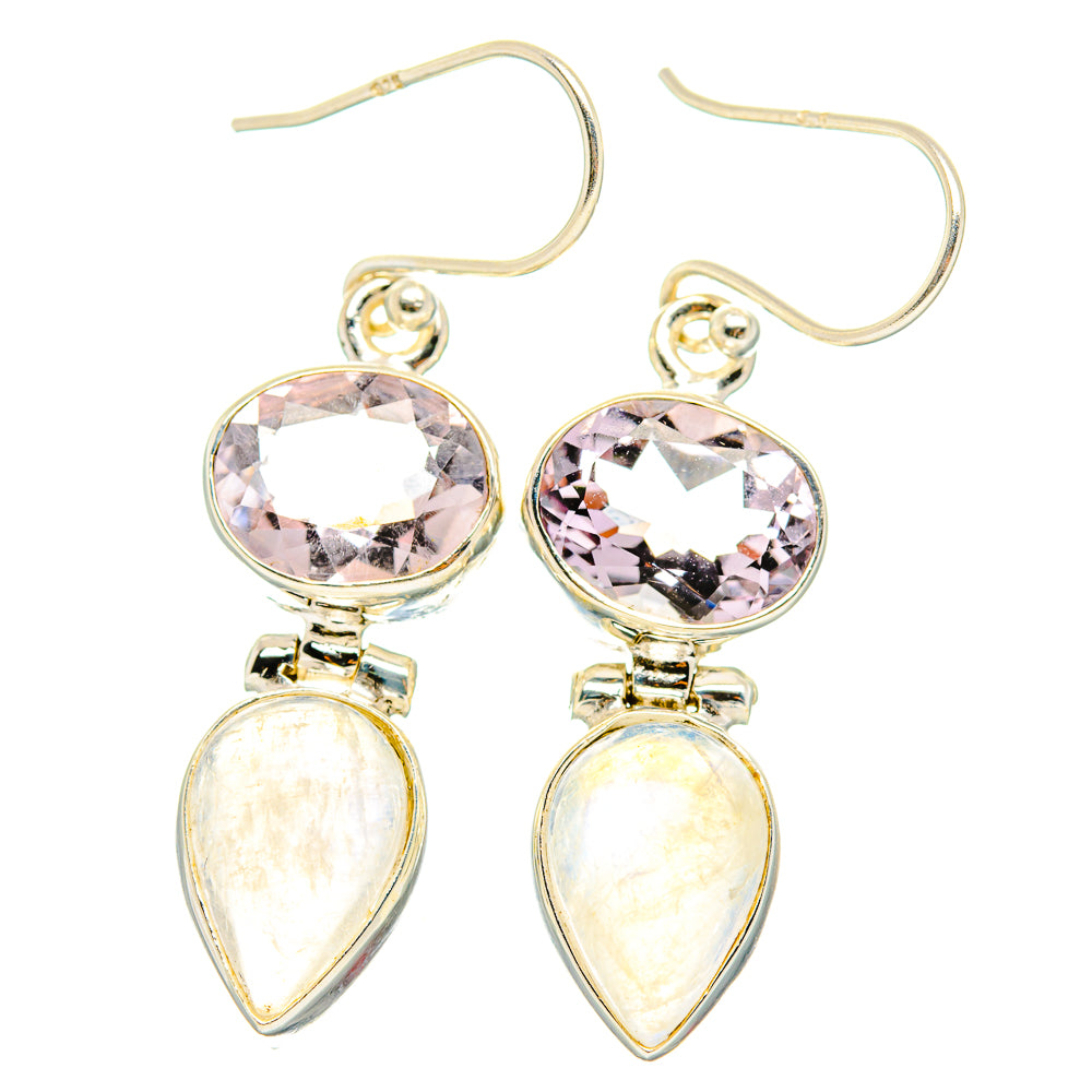 Rainbow Moonstone Earrings handcrafted by Ana Silver Co - EARR429717 - Photo 2