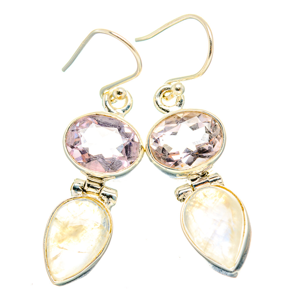 Rainbow Moonstone Earrings handcrafted by Ana Silver Co - EARR429719 - Photo 2